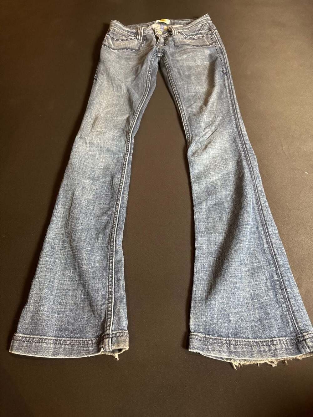 Antik Denim Embroidered Low Rise Bootcut Jeans Size 24